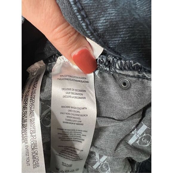 Calvin Klein CK Women's Super-High Rise Flare Slit Hem Blue Jeans Size 24 - Picture 9 of 9